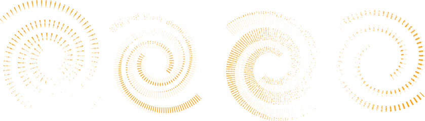 Grunge lines in Circle Form . Spiral Vector Illustration .Textured round Logo . Design element . Abstract Geometric circular shapes .Rotating grunge radial line. Concentric circles