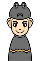 cute cartoon on white background