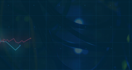 Image of financial data processing over cables