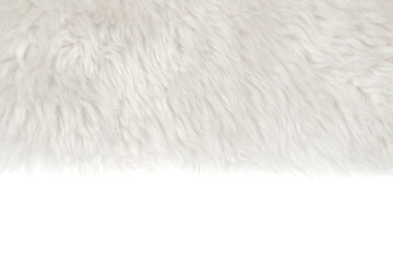 White fluffy wool texture isolated white background. natural fur texture. close-up for designers