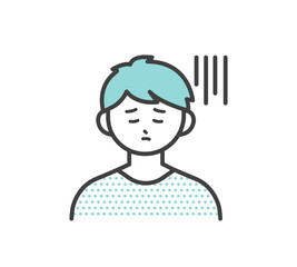 男の子の表情とジェスチャーのイラスト素材