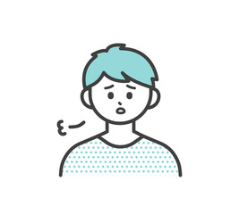 男の子の表情とジェスチャーのイラスト素材