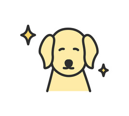 犬の表情イラスト素材