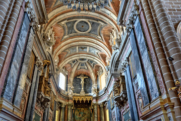 Obraz premium azulejos on the wall inside the Church of St. Francis in Evora, Portugal