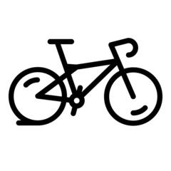 Bicycle Flat Icon Isolated On White Background