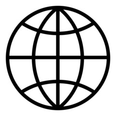 Globe Flat Icon Isolated On White Background