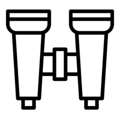 Binoculars Flat Icon Isolated On White Background