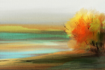 Abstract impressionism. Landscape