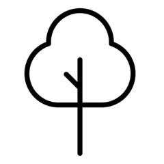 Tree Flat Icon Isolated On White Background