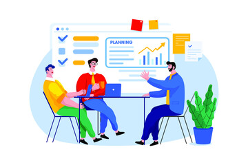 Digital Marketing Illustration concept. Flat illustration isolated on white background