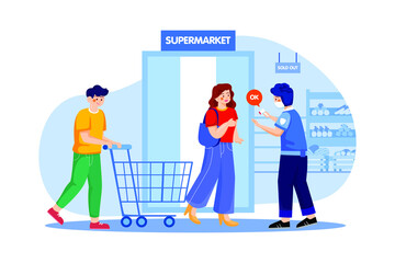 The new normal after the COVID‐19 Pandemic Illustration concept. Flat illustration isolated on white background