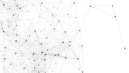 network lines structure. 3D digital data technology concept. Seamless Loop 4K with copy space white Background - Powered by Adobe