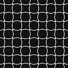 The tile is black in color with simple rounded shapes and retracted shapes. Vector with black identical tiles.