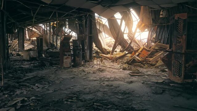 War Ukraine destruction damage house bomb destroyed Chernihiv
