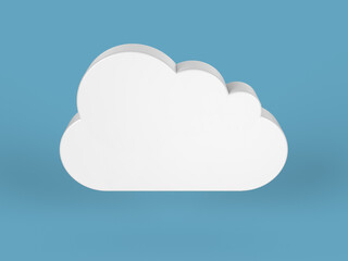 クラウドのアイコンの3Dイメージ