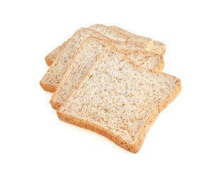 sliced bread isolated on white background