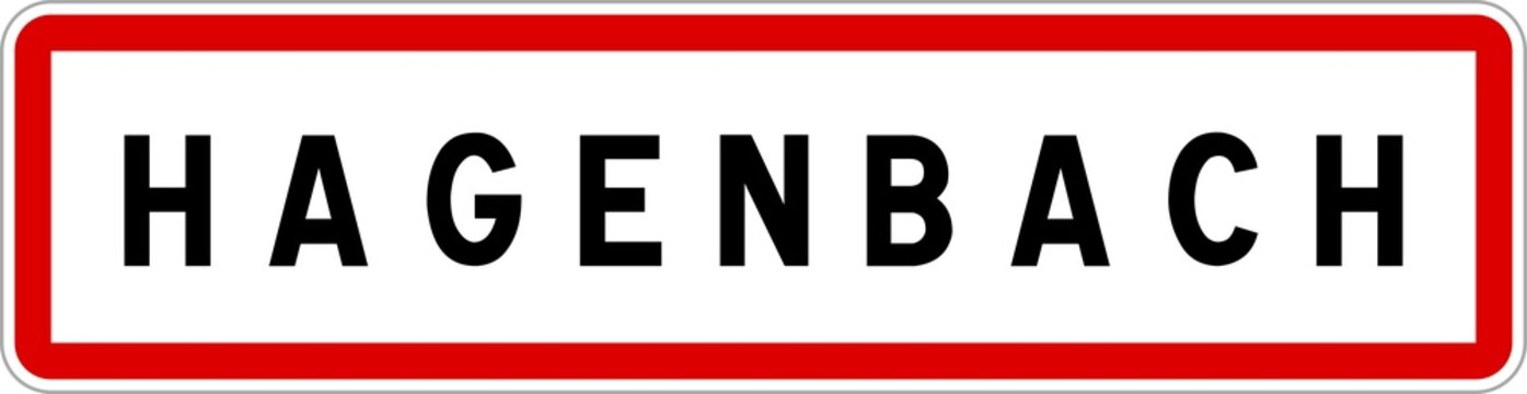 Panneau entrée ville agglomération Hagenbach / Town entrance sign Hagenbach