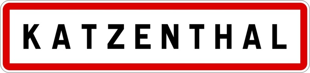 Panneau entrée ville agglomération Katzenthal / Town entrance sign Katzenthal