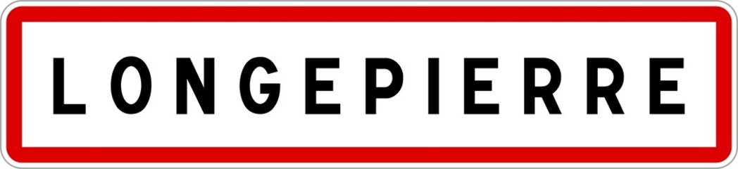 Panneau entrée ville agglomération Longepierre / Town entrance sign Longepierre