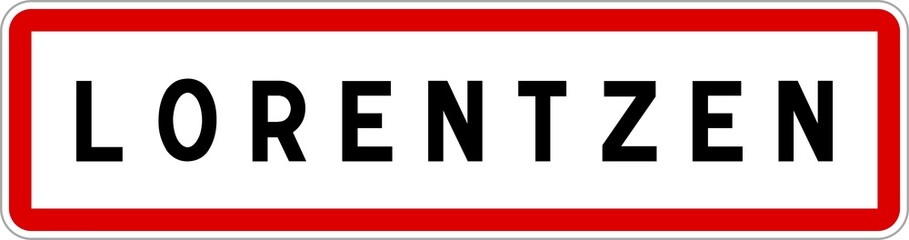 Panneau entrée ville agglomération Lorentzen / Town entrance sign Lorentzen