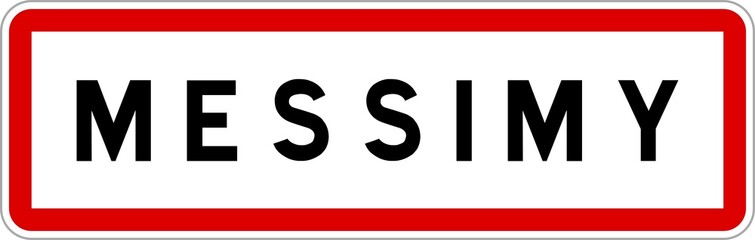 Panneau entrée ville agglomération Messimy / Town entrance sign Messimy