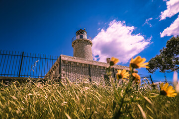 Lighthouse Kogxi in Salamina Island, Attica, Greece