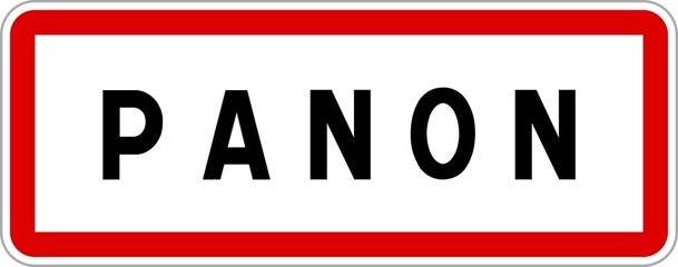 Panneau entrée ville agglomération Panon / Town entrance sign Panon