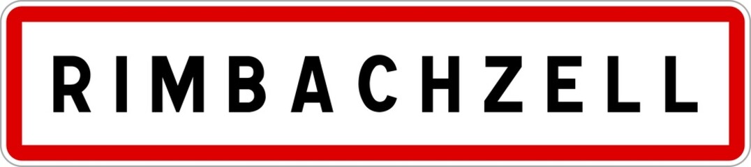 Panneau entrée ville agglomération Rimbachzell / Town entrance sign Rimbachzell