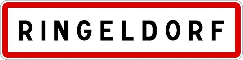 Panneau entrée ville agglomération Ringeldorf / Town entrance sign Ringeldorf
