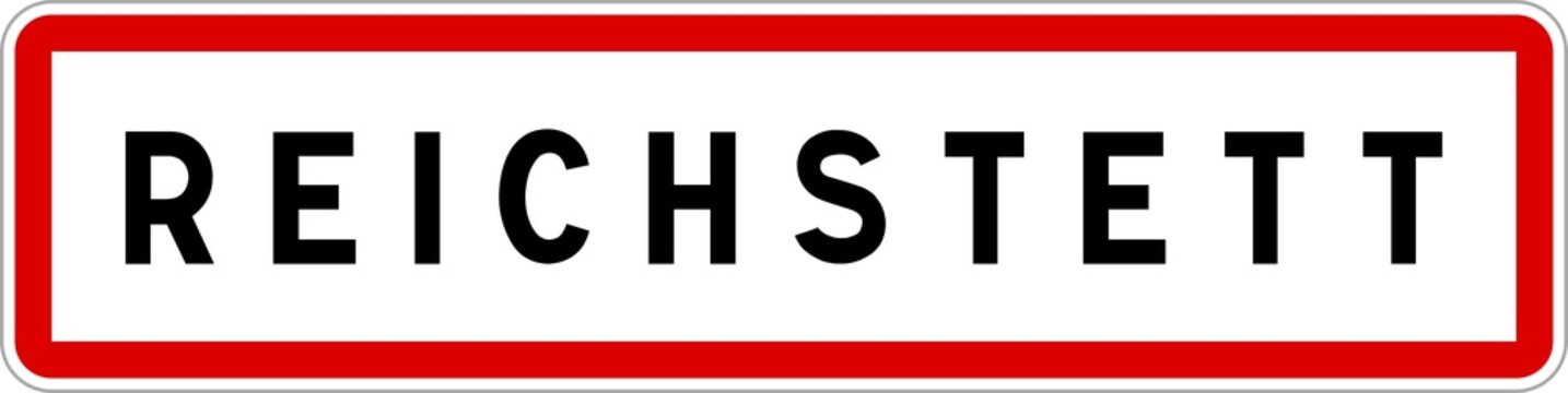 Panneau entrée ville agglomération Reichstett / Town entrance sign Reichstett
