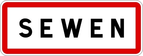 Panneau entrée ville agglomération Sewen / Town entrance sign Sewen