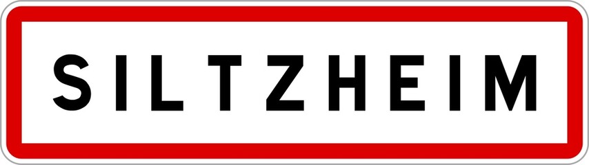 Panneau entrée ville agglomération Siltzheim / Town entrance sign Siltzheim