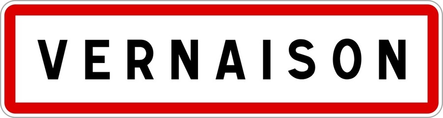 Panneau entrée ville agglomération Vernaison / Town entrance sign Vernaison