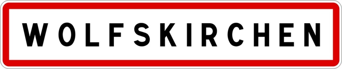 Panneau entrée ville agglomération Wolfskirchen / Town entrance sign Wolfskirchen