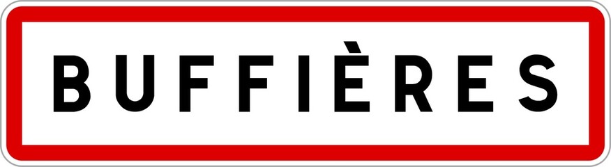 Panneau entrée ville agglomération Buffières / Town entrance sign Buffières