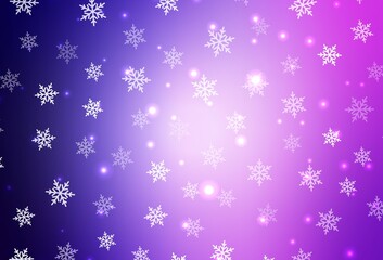 Light Purple, Pink vector pattern in Christmas style.