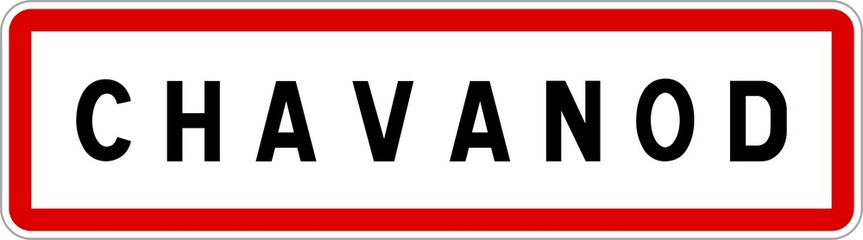 Panneau entrée ville agglomération Chavanod / Town entrance sign Chavanod