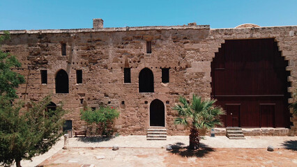 Fototapeta premium Kyrenia Castle medieval building and historical old harbour in Kyrenia, North Cyprus