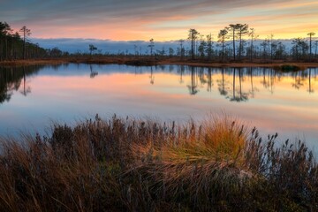 sunrise over the lake