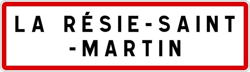 Panneau entrée ville agglomération La Résie-Saint-Martin / Town entrance sign La Résie-Saint-Martin