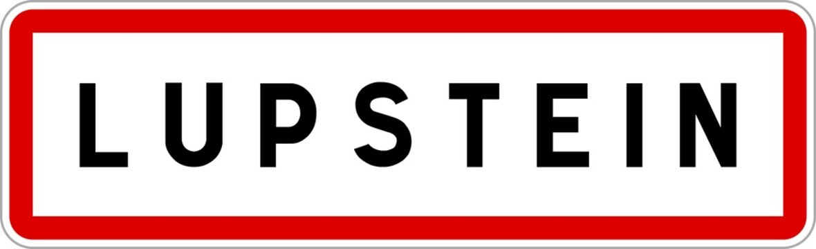 Panneau entrée ville agglomération Lupstein / Town entrance sign Lupstein
