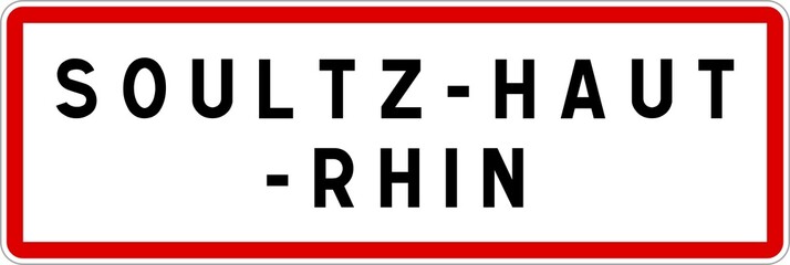 Panneau entrée ville agglomération Soultz-Haut-Rhin / Town entrance sign Soultz-Haut-Rhin