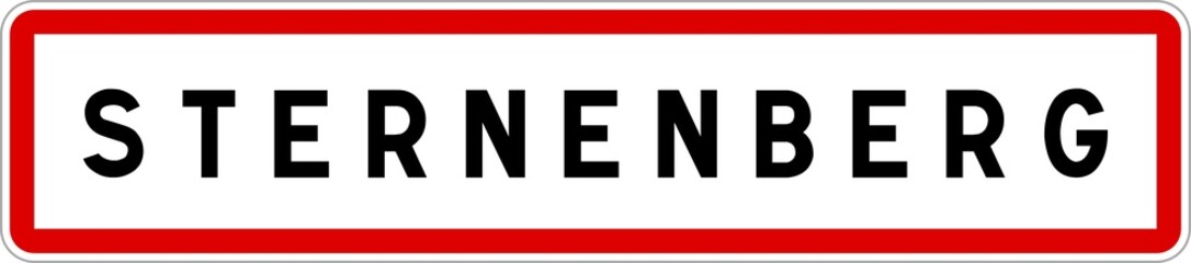 Panneau entrée ville agglomération Sternenberg / Town entrance sign Sternenberg