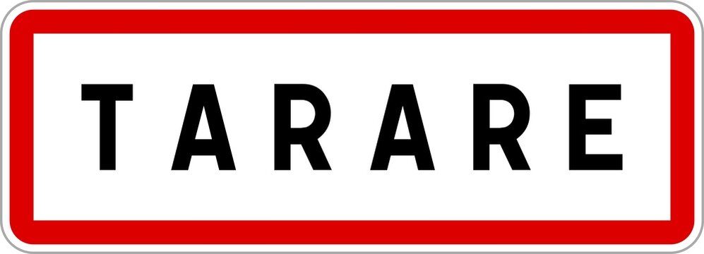 Panneau entr&eacute;e ville agglom&eacute;ration Tarare / Town entrance sign Tarare