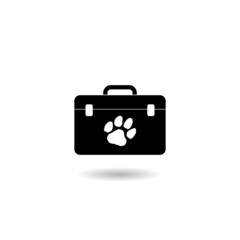 Veterinary clinic symbol icon with shadow