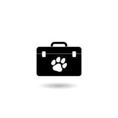 Veterinary clinic symbol icon with shadow