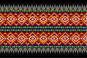 Ethnic pattern, fabric, traditional design for background, carpet, wallpaper, clothing, wrapping, Batik, fabric, Vector illustration.