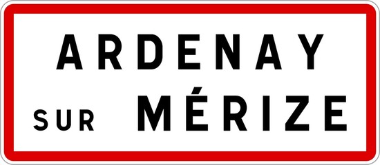Panneau entrée ville agglomération Ardenay-sur-Mérize / Town entrance sign Ardenay-sur-Mérize