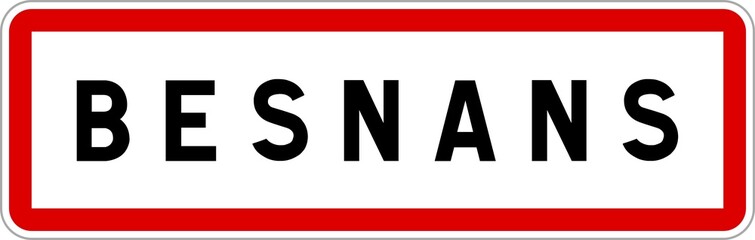 Panneau entrée ville agglomération Besnans / Town entrance sign Besnans
