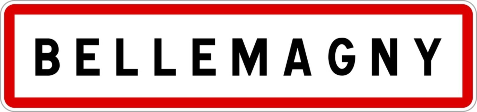 Panneau entrée ville agglomération Bellemagny / Town entrance sign Bellemagny